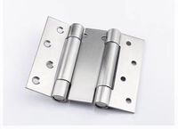 Charnière à ressort à double action réglable HengSheng, 4 pouces, en acier inoxydable, style industriel, charnière à fermeture automatique