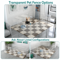 Cage en plastique pour chien et chat avec toilette et porte d'isolation, extensible, combinaison libre, assemblage sans outil pour chiens de petite/moyenne taille