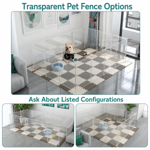 Recinto per Cani da Interno con Toilette, Gabbia per Cani e Gatti, Porta di Isolamento, Recinzione Combinabile Liberamente per Cani di Piccola e Media Taglia - Product Image 6