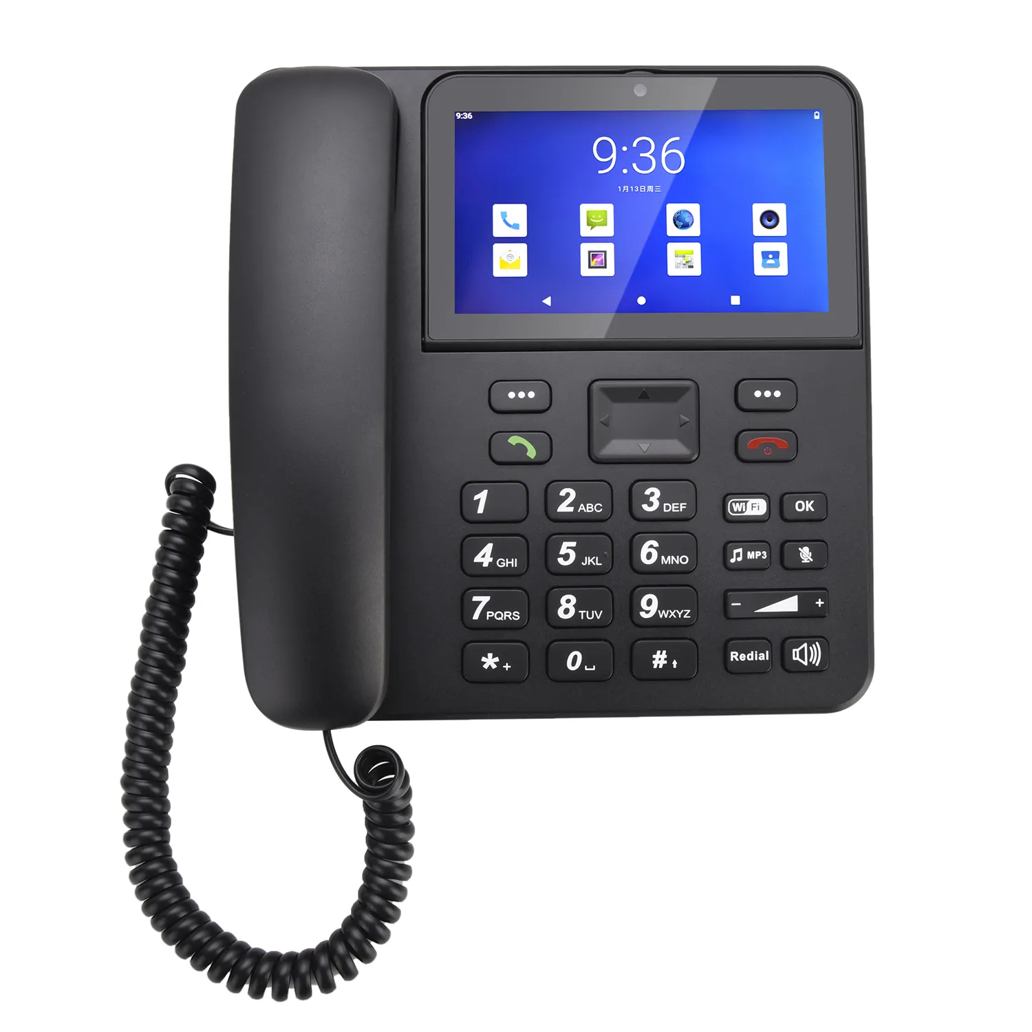 FWP LS913 4G LTE Android Video call Fixed Wireless Phone with home office wifi hotspot BT FM MP3 sim card 2G 3G
