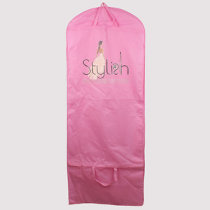 Housse de rangement respirante rose pour robe de mariée longue à fermeture éclair pour demoiselles d'honneur, idéale pour les voyages - Product Image 1