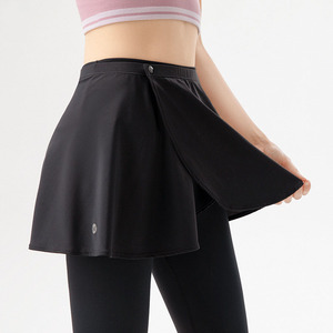 Toptan kadın kalça kapsayan tenis etek tek parça bale etek pilili egzersiz Yoga etek - Product Image 1