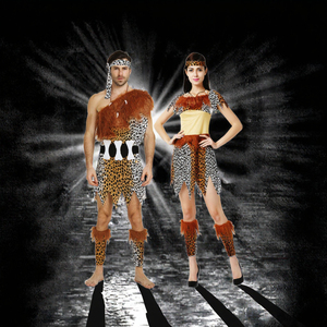 Disfraz de Pareja para Cosplay, Juego de Roles para Adultos, Estilo Nativo Salvaje, con Faldas y Pantalones, para Halloween, Carnaval, Temática India - Product Image 3