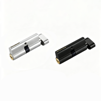 Cylindres de sécurité double ouverture en aluminium et laiton, 3 clés, 70 mm, pour serrure à bouton carré, pour porte en bois, usage universel domestique chambre