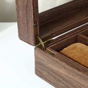 Caja de reloj de madera con 12 posiciones, organizador de almacenamiento múltiple, rectangular, 38,5x21x8cm, con tapa de cristal para colección de hombres - Product Image 2