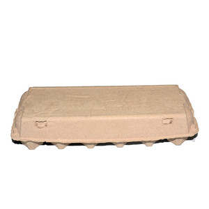 Thân Thiện Với Môi Không Tẩy Trứng Carton Đúc Hình Chữ Nhật Lưu Trữ Hộp Cho 12 Trứng Thực Phẩm An Toàn Giấy Bột Giấy Bin - Product Image 4