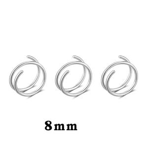 Anillo de <span class=keywords><strong>doble</strong></span> nariz de acero inoxidable a la moda, joyería corporal chapada en oro, patrón de labios, fosa nasal, anillos de aro de tabique falso para boda - Product Image 6