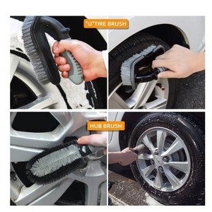 PEX 10PCs Car Detailing Brush Set Taladro Cepillos suaves Kit de <span class=keywords><strong>lavado</strong></span> para Interior Exterior <span class=keywords><strong>Lavado</strong></span> con bolsa - Product Image 3