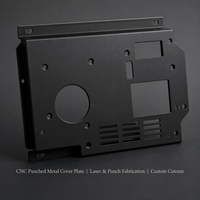 Plaque de couverture en tôle sur mesure OEM, noire, thermolaquée, découpe laser, pièces de fabrication par pliage