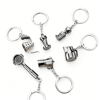 Porte-clés en métal en forme de mini cafetière Moka 3D, pendentif pour machine à café, accessoires cadeaux d'affaires pour hommes et femmes, vente en gros