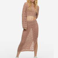 Crochet haut court pull robe femmes 2 pièces ensemble femmes été 2023 tricoté Crochet jupe et haut
