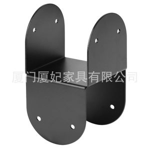 Support de fixation mural robuste en acier au carbone pour colonne métallique 29x21x11mm, idéal pour garage - Product Image 3