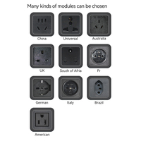 Boîtier de connectivité de table, prise de bureau avec 3 prises standard chinoises, 2 USB-A, microphone, audio RCA, 4 RJ45, HDMI