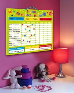 Ricompensa magnetica/<span class=keywords><strong>stella</strong></span>/responsabilità/tabella di comportamento per un massimo di 3 bambini tavola rigida con anello sospeso - Product Image 5