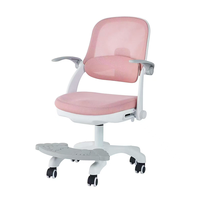 Chaise d'apprentissage pour enfants avec dossier en maille respirante, cadre en fer confortable, siège correcteur et accoudoirs – Idéale pour le bureau commercial