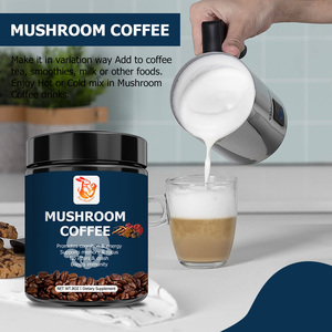Café de hongos al por mayor de fábrica con leche de coco en polvo y beta-D-glucanos para adultos: aumenta la energía y mejora el tiempo de reacción. - Product Image 2