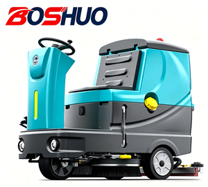 Professional BOSHUO <b>Walk</b>-Behind New Floor Scrubber <b>Machine</b> High Suction Power Self-Propelled Design Road Cleaning - Product Image 1