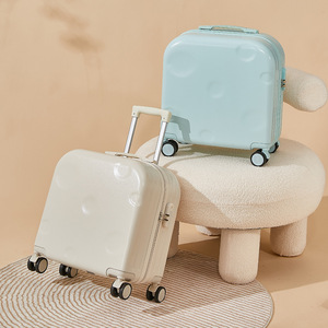 Maleta <span class=keywords><strong>de</strong></span> <span class=keywords><strong>Maquillaje</strong></span> <span class=keywords><strong>de</strong></span> ABS <span class=keywords><strong>Color</strong></span> Caramelo <span class=keywords><strong>de</strong></span> 18 Pulgadas con Cierre <span class=keywords><strong>de</strong></span> Cremallera, Maleta <span class=keywords><strong>de</strong></span> Viaje con Ruedas para Cosméticos - Product Image 3