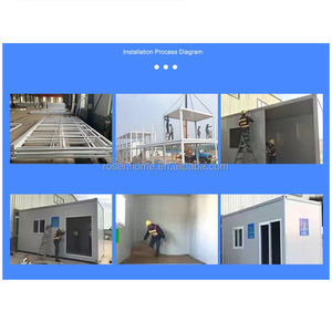 Contenedor prefabricado modular de 20 pies de alta calidad, casa, cafetería, tienda, paquete plano plegable de construcción rápida para uso en almacén de guardia de oficina - Product Image 5
