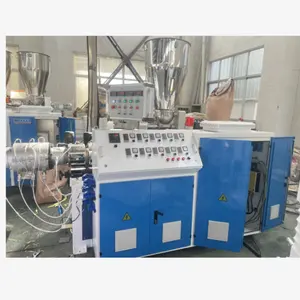 Conical twin screw extrusion 50-160MM PVC pipe making machine production line