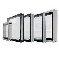 Ventana de sala limpia de aluminio Premium SHP con recubrimiento en polvo