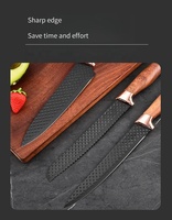 Ensemble de couteaux de cuisine d'usine, lames en acier inoxydable antiadhésives, 9 pièces, ambidextres, durables, multifonctions, en acrylique