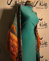 Abaya ouverte classique 2026 Eid Robe verte avancée Design exquis perlé Abaya spéciale pour fille musulmane Robe longue légère d'été Eid