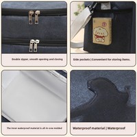 Sac isotherme double couche personnalisé MKW4362, sac à lunch thermique portable, grande capacité, sacs de pique-nique en PEVA