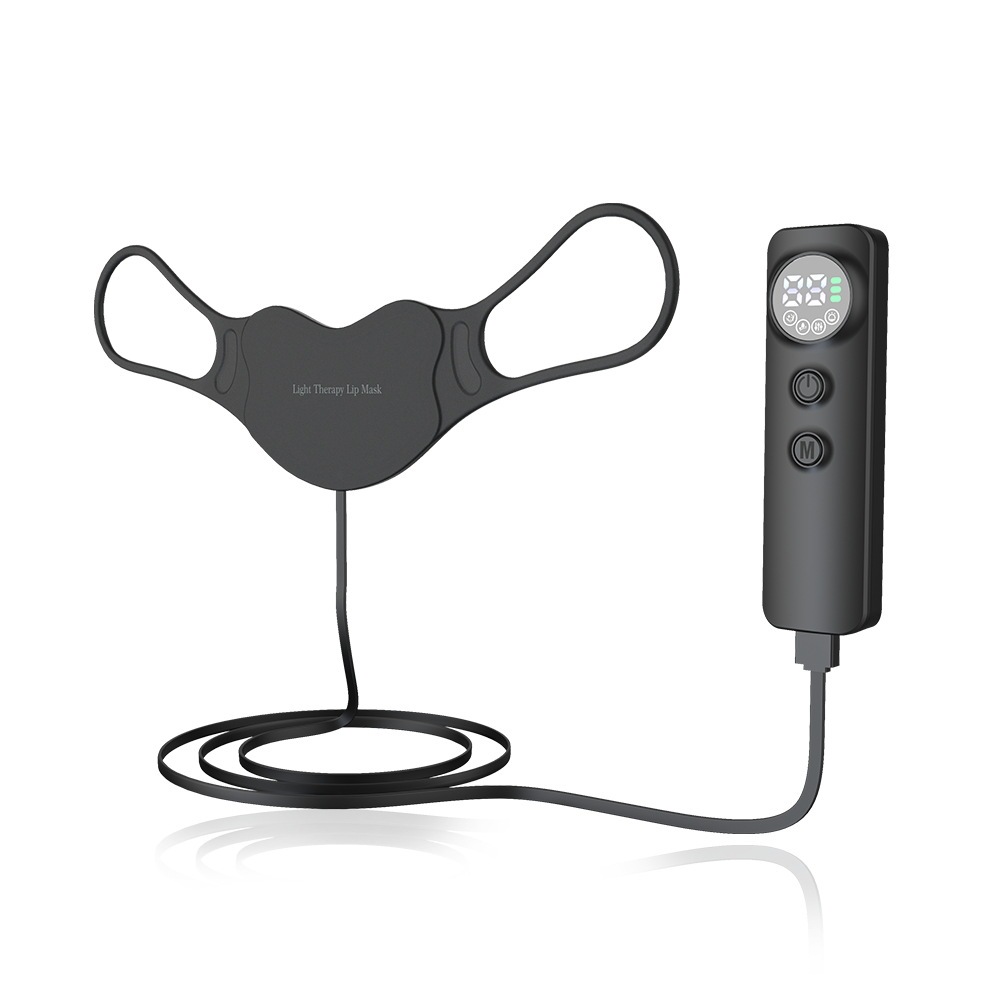 USB Rechargeable Wearable Silicone Lip Mask Photon LED Red Light Therapy Device for Beauty & Personal Care