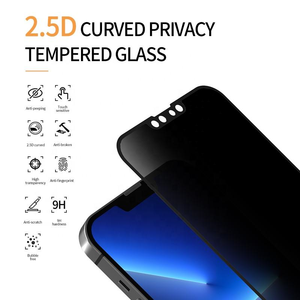 ฟิล์มกระจกนิรภัยแบบกันฝุ่น ป้องกันการมองเห็น ความหนา 0.33 มม. ขอบโค้ง 2.5D ความแข็ง 9H สำหรับ <span class=keywords><strong>iPhone</strong></span> 17 16 15 <span class=keywords><strong>14</strong></span> 13 - Product Image 6