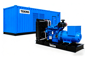 三相 50 Hz 1500 RPM 1100 KW 1375 KVA 柴油发电机组 ATS 100% 铜线交流发电机 静音集装箱型特大号 - Product Image 3