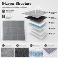 Tapis d'entraînement pour animaux de compagnie en charbon actif, super absorbants, jetables, pour chien, contrôle des odeurs, marque privée OEM