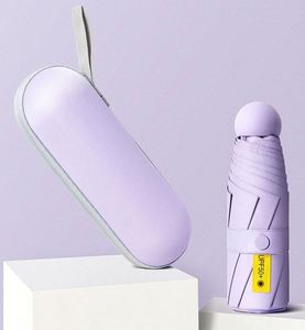 Petit parapluie de poche mini, pliable, coupe-vent, compact, portable, plusieurs couleurs, pour la pluie et le soleil - Product Image 2
