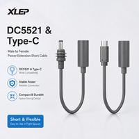 Câble adaptateur d'alimentation mini DC femelle vers Type-C mâle 18 cm, cordon d'extension en PVC étanche et ignifuge