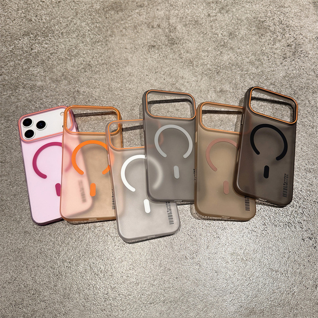 Matte Frosted Wireless Charging Mag Protect Safe Translucent Magnetic Cell Phone case for iPhone 17 air 16 15 14 13 12 Pro Max