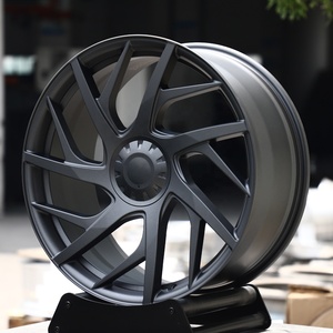 Nouvelles jantes en alliage forgé personnalisées YQ pour Tesla Model <span class=keywords><strong>3</strong></span>/Y/S/X/Cybertruck - 18/19/20/21/<span class=keywords><strong>22</strong></span> pouces, design concave noir mat, jantes sport - Product Image 2
