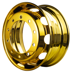 NEW Jingu シルバー 22.5インチ ニオブ複合合金鋼製 高耐久トラックホイール 解放（JieFang）トレーラー部品用 耐荷重4000～8000LBS - Product Image 4