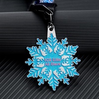 Médaille de ski de sport de fabrication 1ère 2ème 3ème ice elite toutes étoiles médaillon de fleur de neige