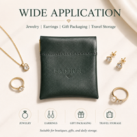 Pochette de voyage de luxe en cuir PU avec fermeture magnétique, compartiment secret, logo personnalisé, anti-rayures, pour bijoux OEM
