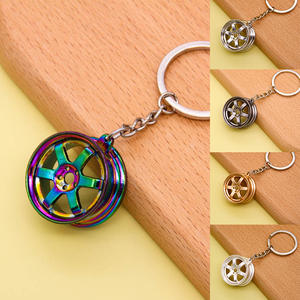 Luxury Metal <b>Car</b> Keychain With Custom Logo Gear Hub Pendant Zinc Alloy Eco-Friendly <b>Keyring</b> For Auto Enthusiasts DingHong L056 - Product Image 3