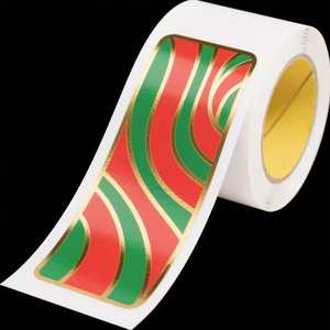 Hoja de Vinilo Transparente Personalizada con Línea Dorada Holográfica, Material Adhesivo de Lámina de Aluminio - Product Image 4