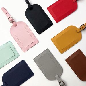 Pu Leather Luggage Case for Women Men Premium Travel Bag Baggage Tags <b>Suitcase</b> Identify <b>Labels</b> Promotion Gift - Product Image 1