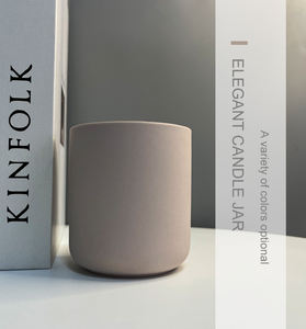 Vaso de vela de cerámica moderno de lujo personalizado de 375ml y 12oz, tarro de cerámica colorido mate, vela perfumada, cera de soja para el hogar - Product Image 2