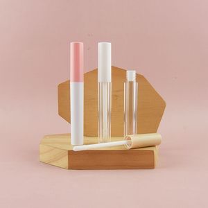 Minimalist Round <b>Lip</b> Gloss Tube 3ml Clear Plastic Empty Bottle For DIY Makeup Packaging - Product Image 2