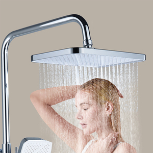 Gran oferta ducha de lluvia montada en la pared baño lluvia cascada juego de ducha baño cabezal de ducha de acero inoxidable - Product Image 2