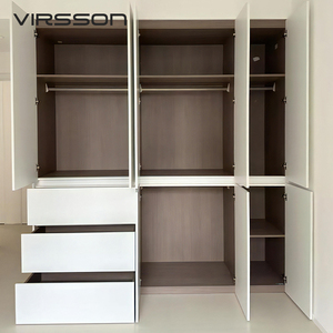 <span class=keywords><strong>Armoire</strong></span> de chambre en bois massif écologique et durable avec <span class=keywords><strong>portes</strong></span> <span class=keywords><strong>coulissantes</strong></span>, design moderne blanc, garantie 5 ans pour le rangement à domicile et en hôtel - Product Image 2