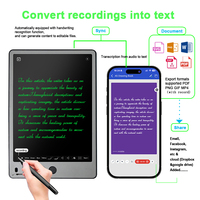 Tablette d'écriture LCD IA de 12 pouces de haute qualité avec stylet intelligent, blocs-notes et étui en cuir personnalisé auto-adhésif