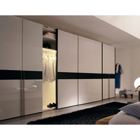 Système de placards intégrés modernes, designs de meubles de luxe, armoire murale avec portes coulissantes, dressing en bois pour chambre à coucher
