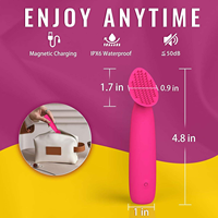 Mini vibromasseur rechargeable par USB pour adultes, jouets sexuels, 10 vibrations, brosse en silicone de qualité médicale, dildo à toucher réaliste, vulve