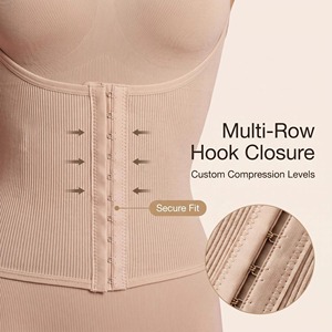 Body gainant une pièce pour femme, effet ventre plat, sans couture, invisible sous les vêtements, lingerie de haute qualité - Product Image 2